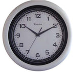 Westclox 11'' Round Wall Clock, Silver, Plastic