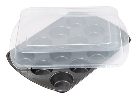 Wilton Perfect Recipe Muffin Pan, 11''W x 15.5''L x 2.25''D, Steel, Silver