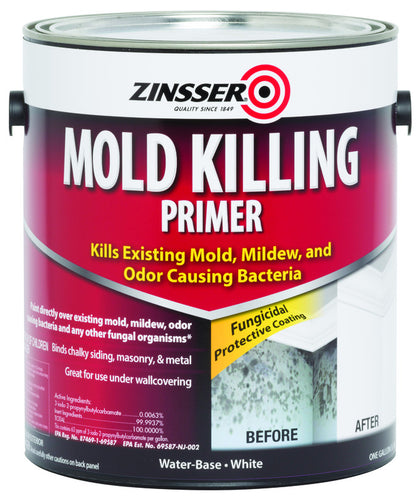 Zinsser Mold Killing Primer, 1 Gal., Acrylic, White, Water-Based